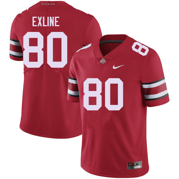 Ohio State Buckeyes #80 Blaize Exline College Football Jerseys Sale-Red